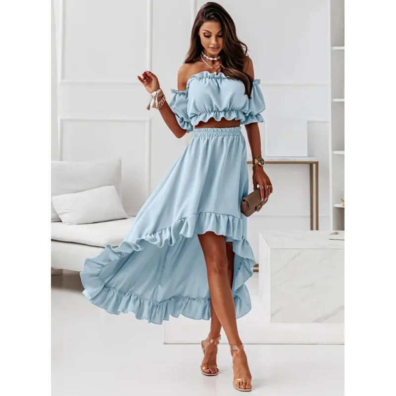 Women's Maxi Dress Rüschen Style Summer Cotton