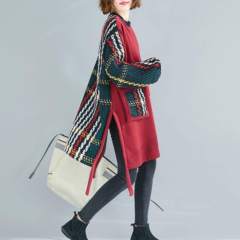Women's Oversized Dress Patchwork Design