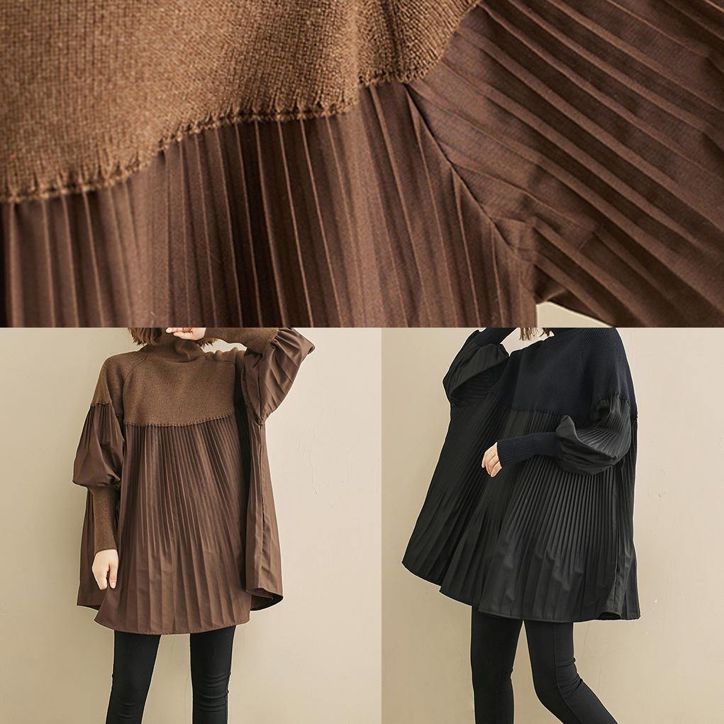 Women's Oversized Shirt with High Neck