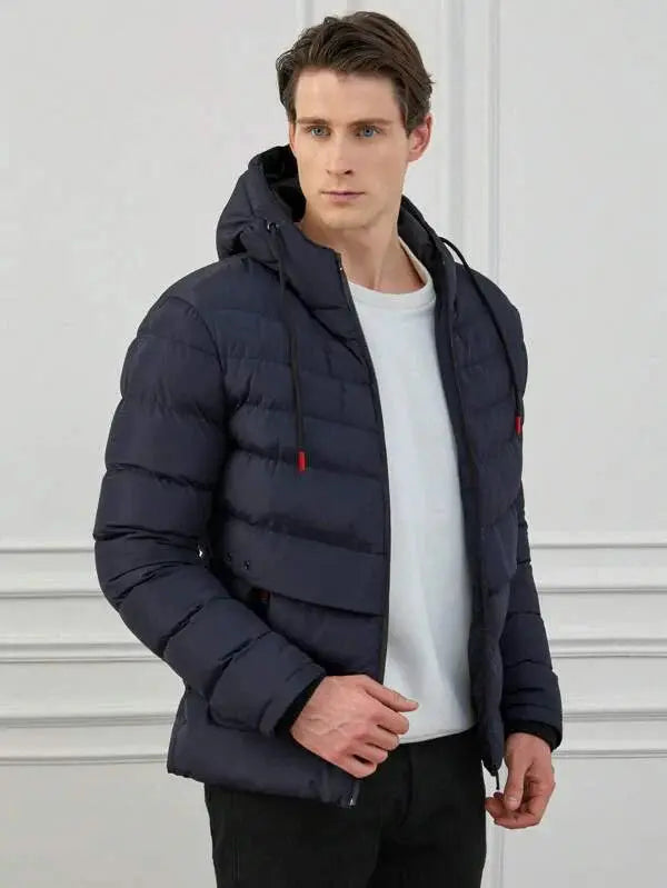 Women's Puffer Jacket with Removable Hood