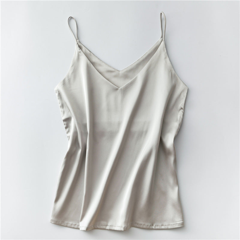 Women's Satin Silk Look Tanktops