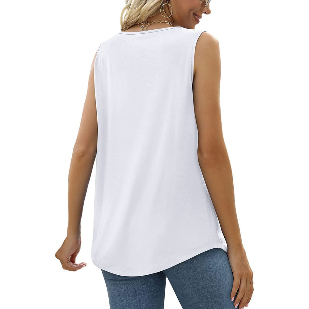 Women's Sleeveless Top With Square Neckline