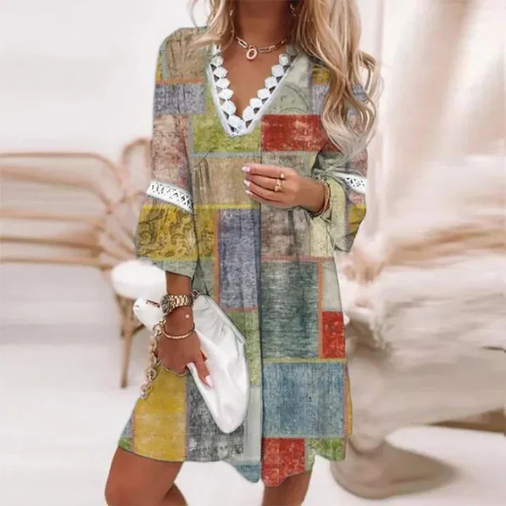 Women's Summer Dress Airy Floral Design Breathable Material