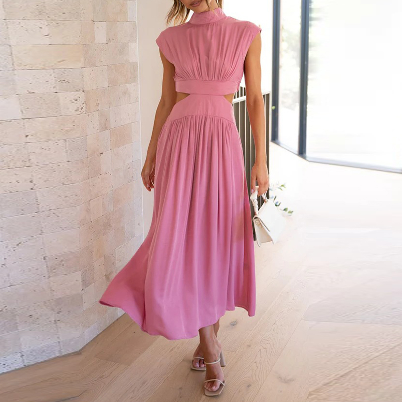 Women's Summer Dress Elegant Cotton Sleeveless Breathable