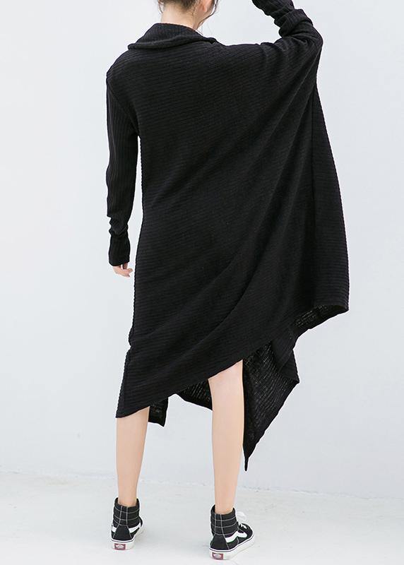 Women's Sweater Dress Asymmetric Design High Neck