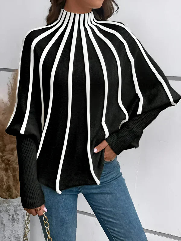 Women's Sweater Striped Casual Soft Cotton Blend