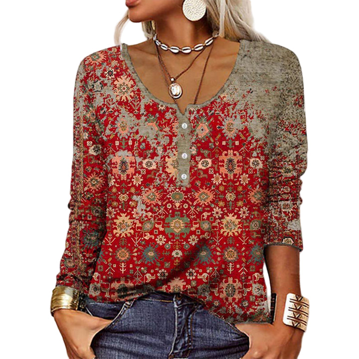 Women's Top Vintage Style Breathable Material