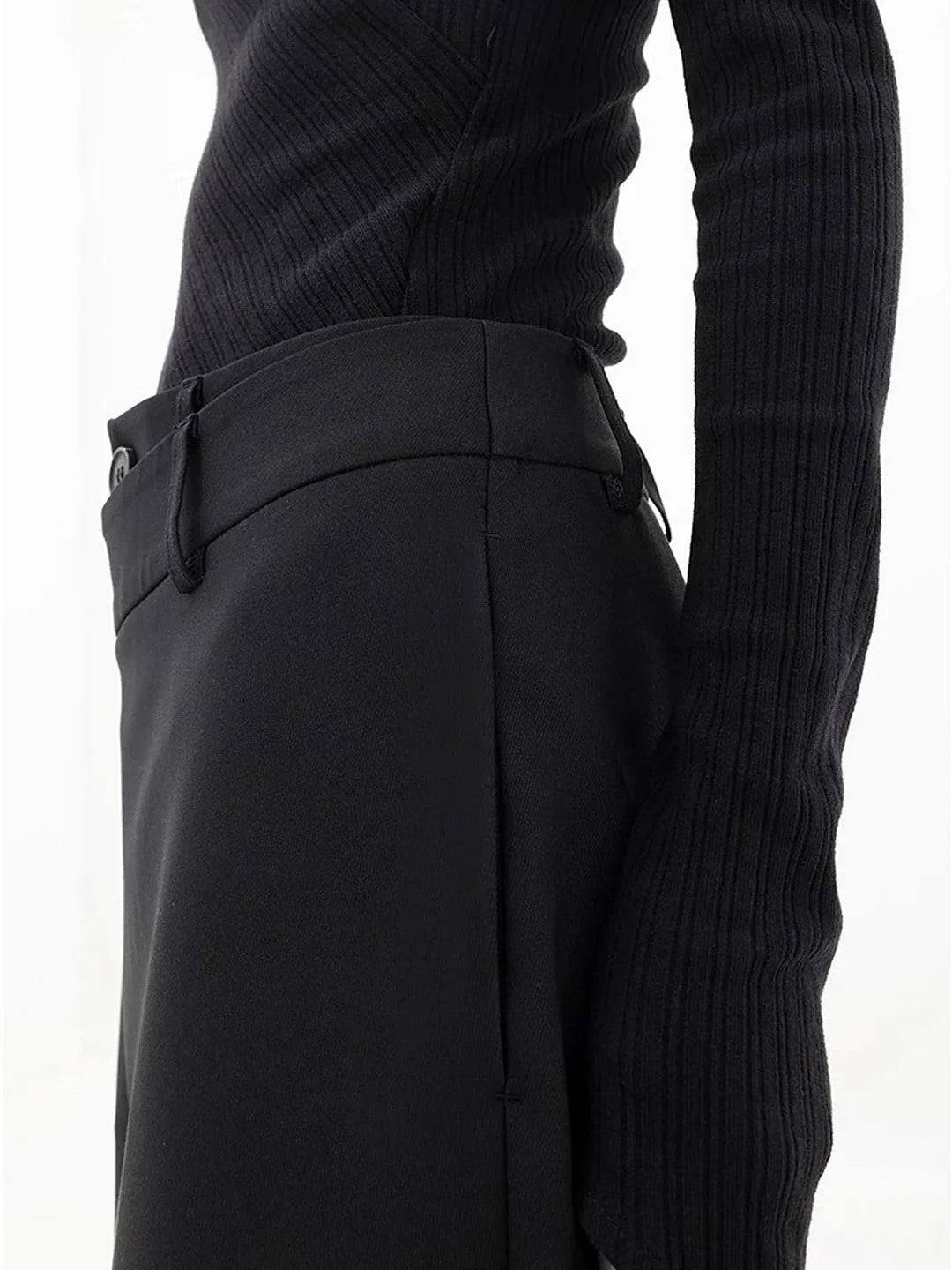 Women's Trousers Modern Fit Asymmetric Waistband Soft Breathable Material