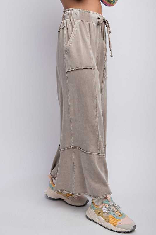 Women's Wide Terry Knit Trousers