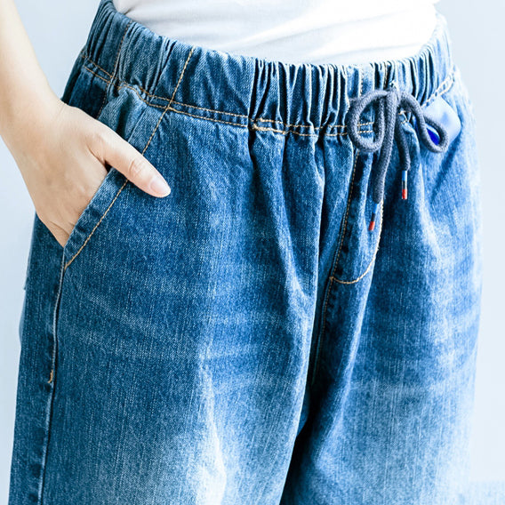 Women's Wide-legged Trousers with Elastic Waist