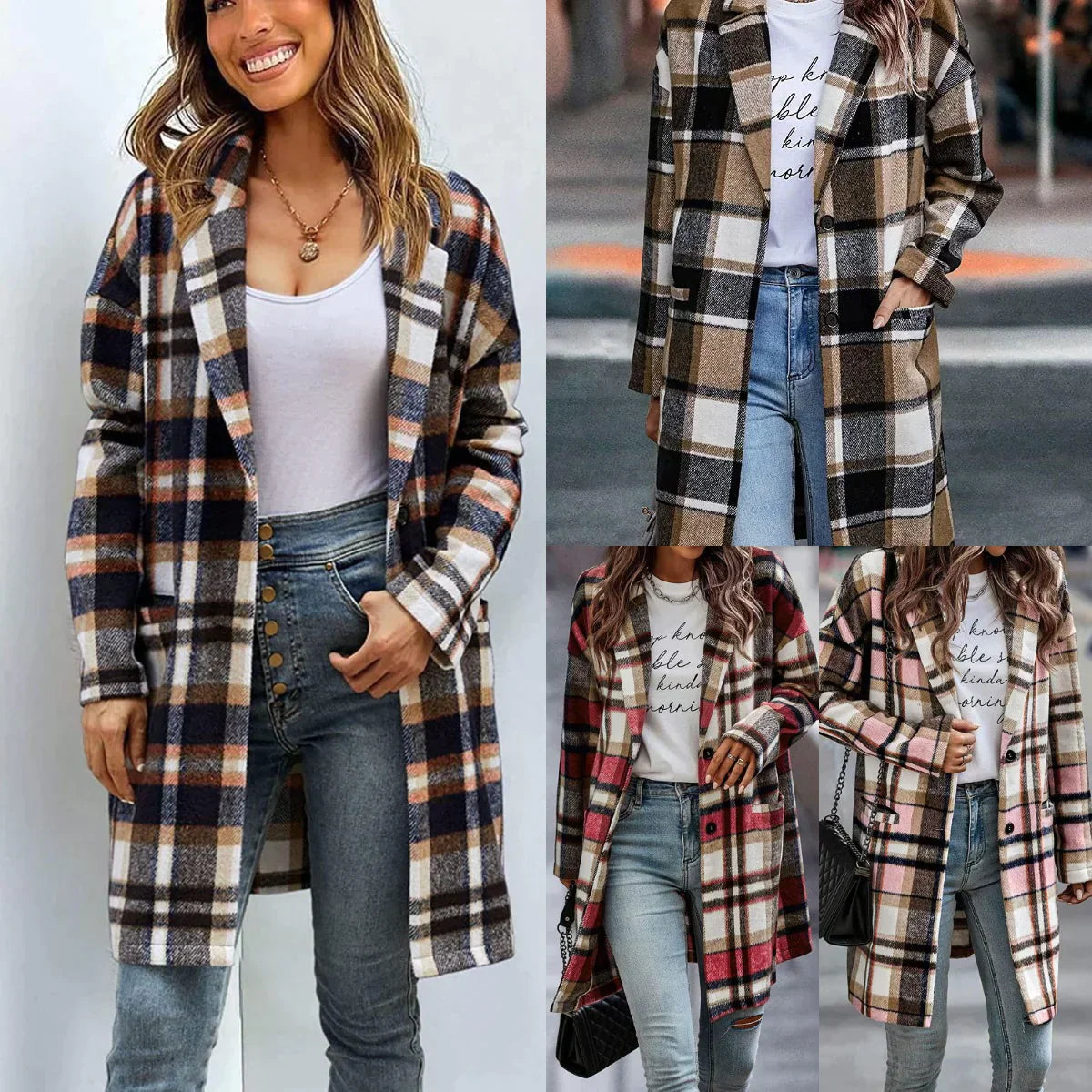 Women's Winter Coat Loose Caroma Pattern