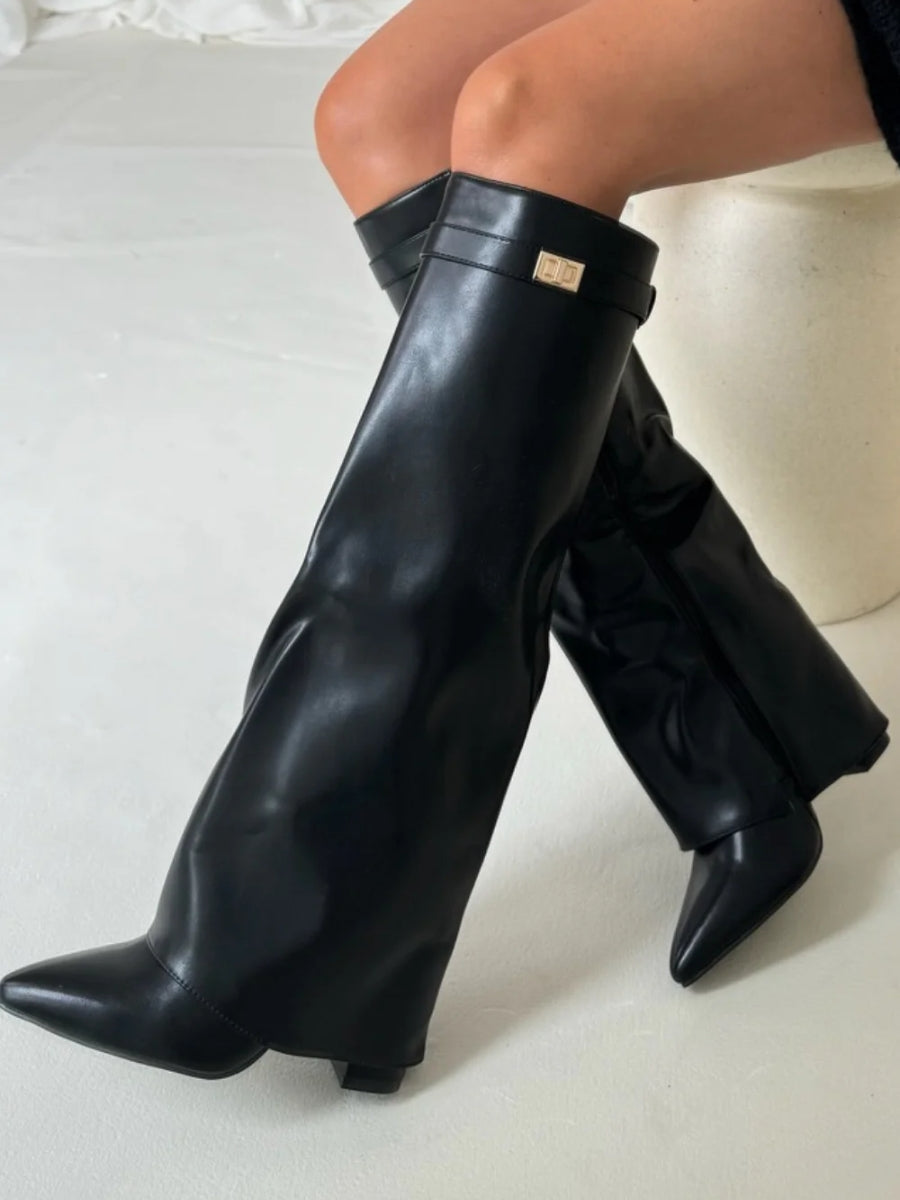 Women's knee-high boots with Luxe Accents