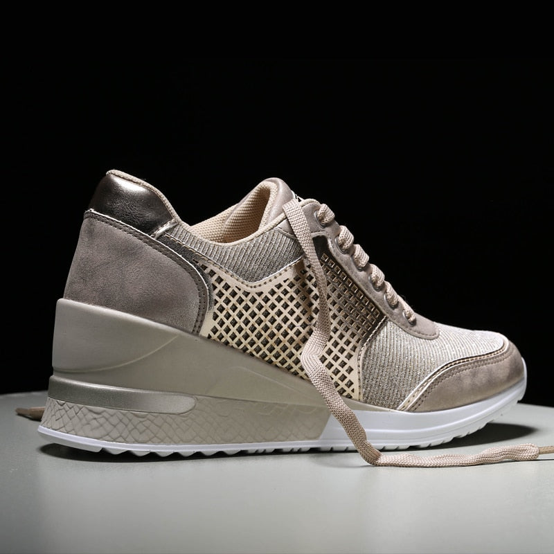 Women's lace-up wedges