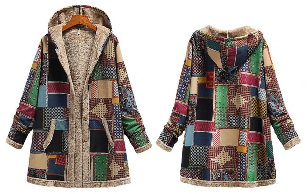 Women's long hooded jacket