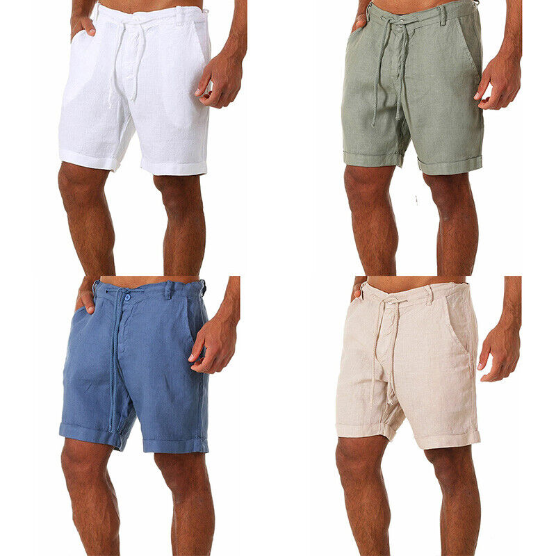 Men's Cotton Linen Style Shorts