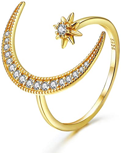 Halve maan ster ring