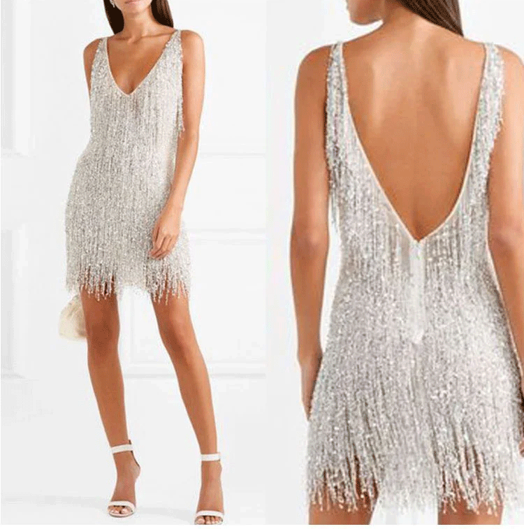 Women's V-Cut Sleeveless Cotton Dress