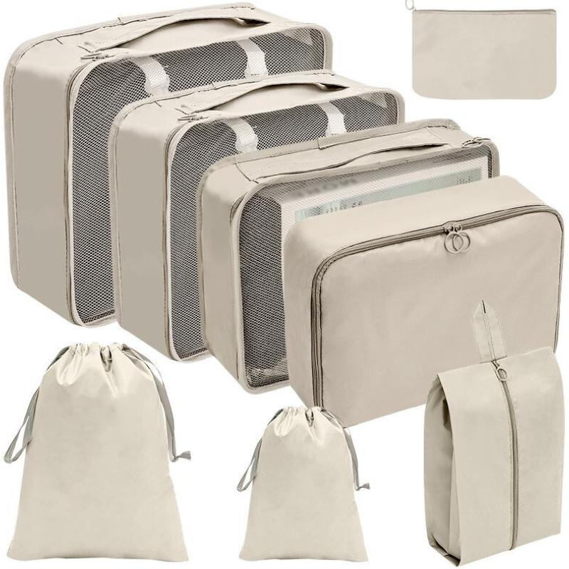 8-piece travel organiser set
