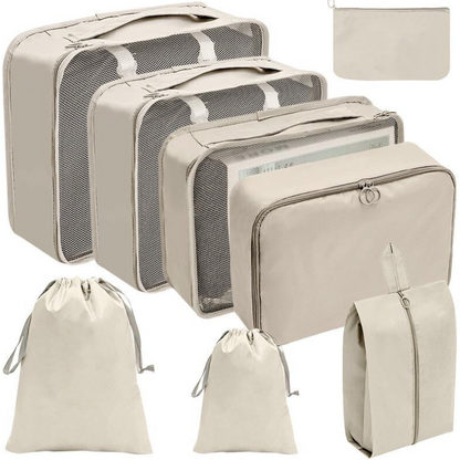 8-piece travel organiser set