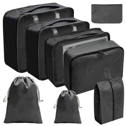 8-piece travel organiser set