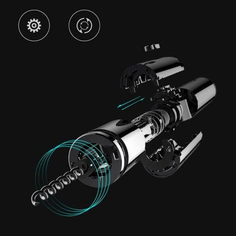 Automatic wine corkscrew set