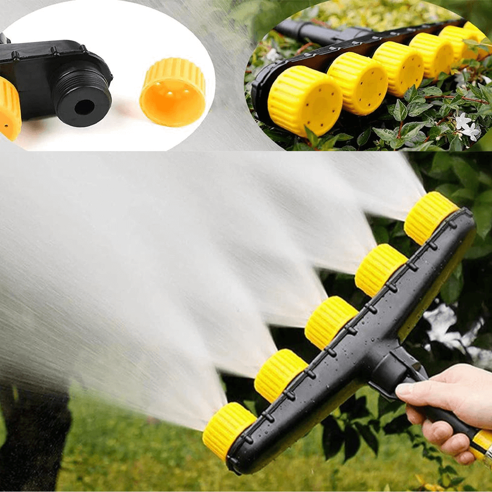 Adjustable multi-head garden sprinkler