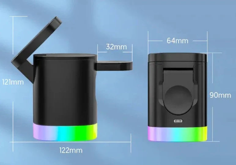 3-in-1 LED Draadloze Standaard Oplader