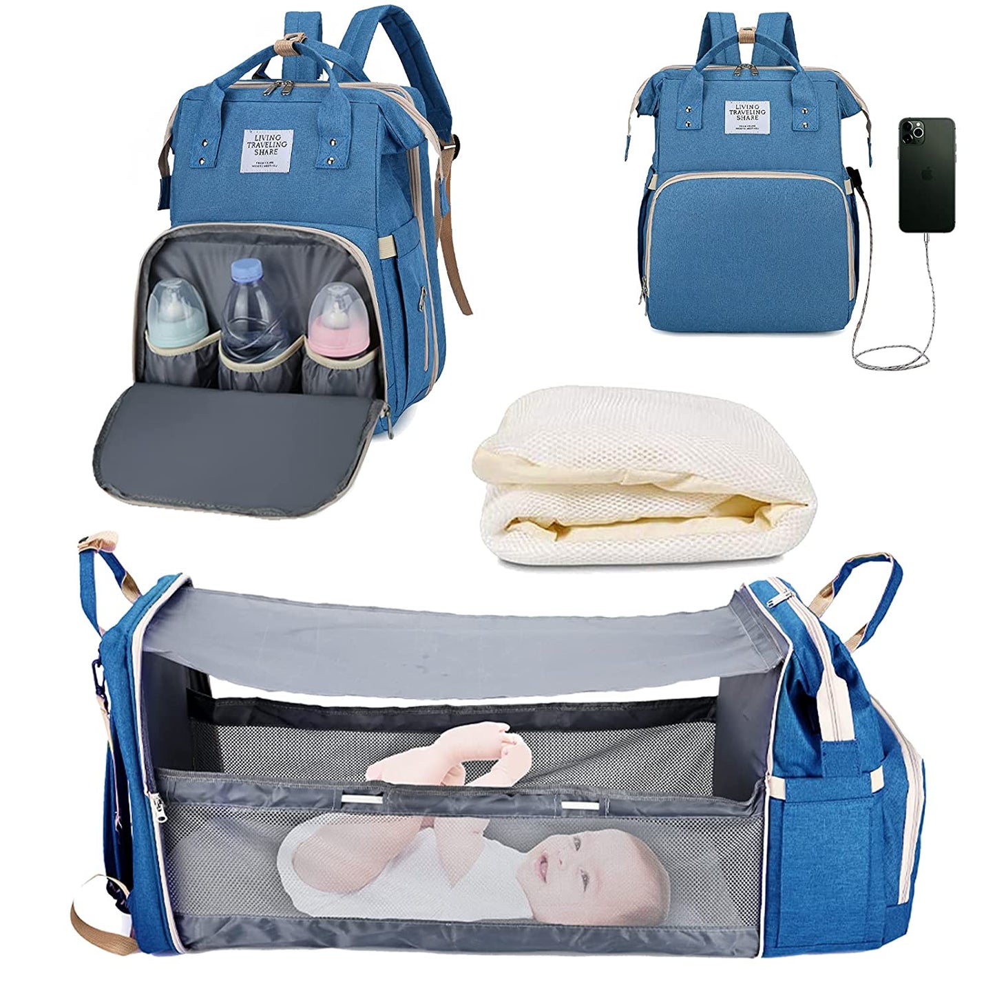 2-in-1 Baby Changing Bag