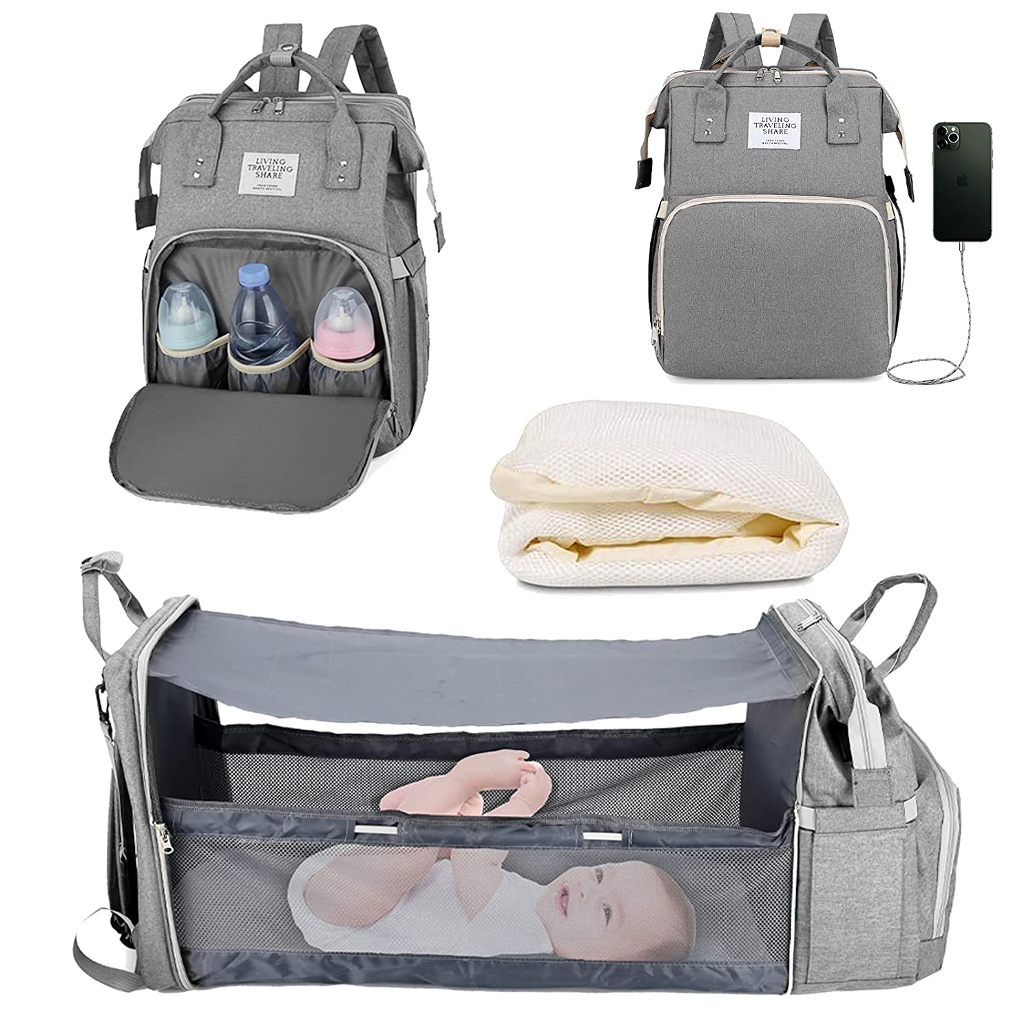 2-in-1 Baby Changing Bag