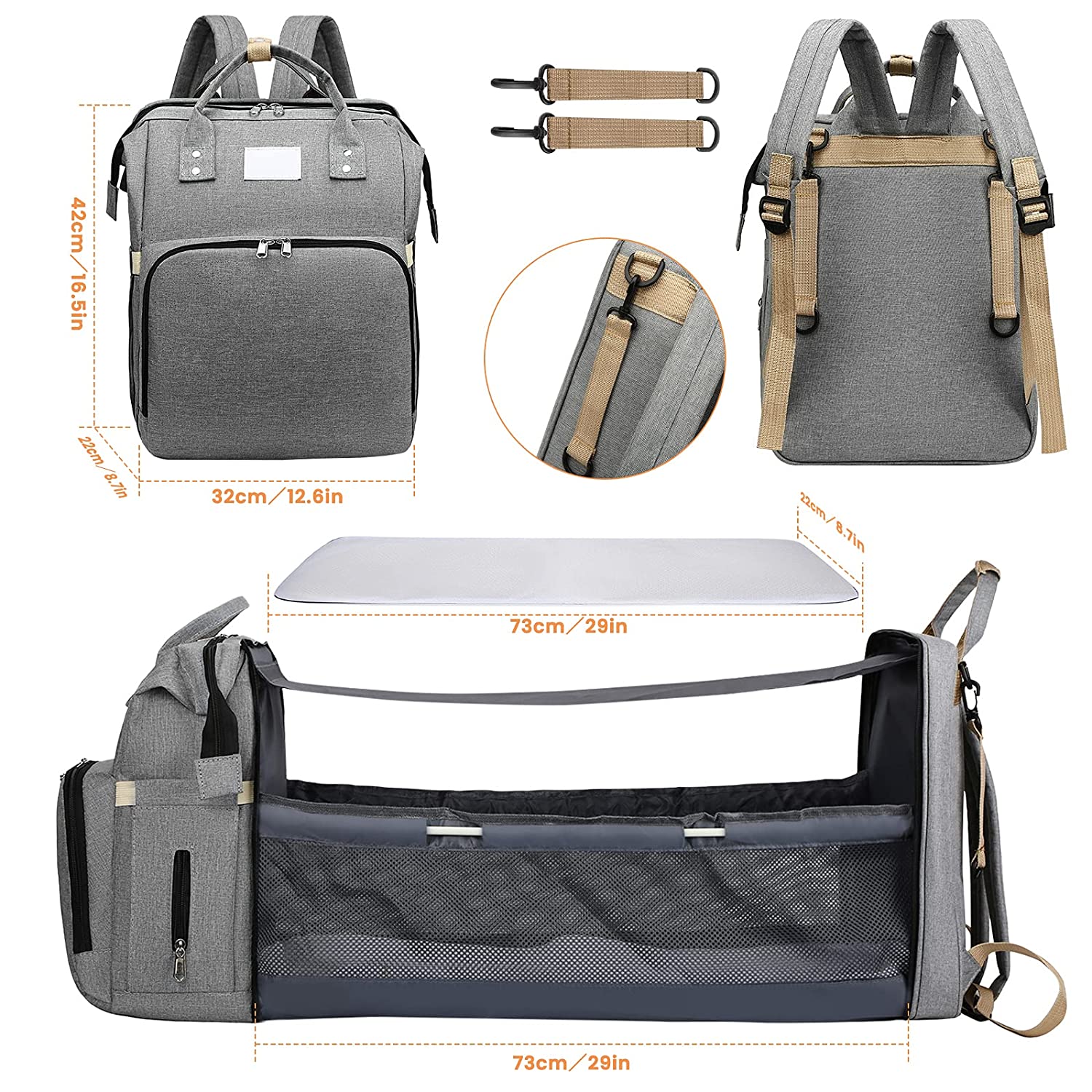 2-in-1 Baby Changing Bag