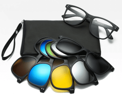 Sunglasses with multiple clips