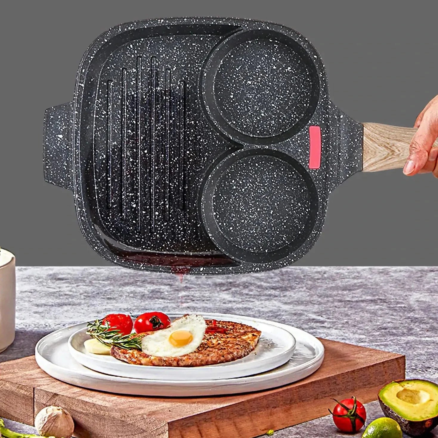 3-in-1 Non-stick frying pan