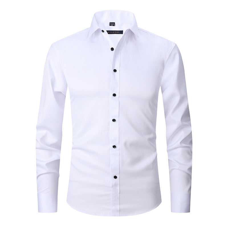 Men's Smart Casual Shirt Wrinkle-Free Stretch