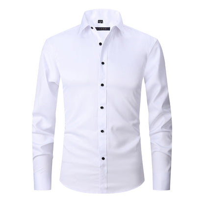 Men's Smart Casual Shirt Wrinkle-Free Stretch
