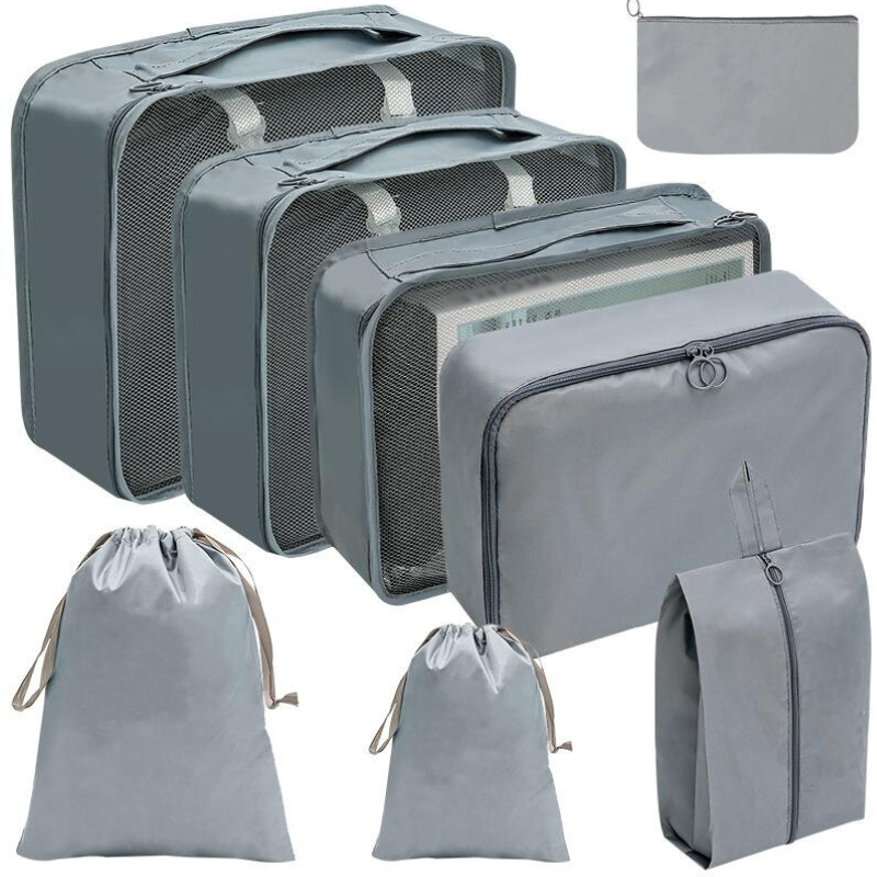 8-piece travel organiser set