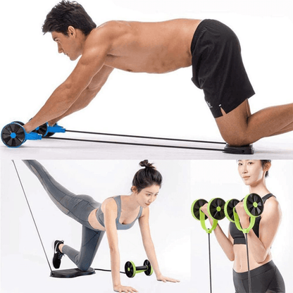 Double Wheel Abdominal Muscle Trainer