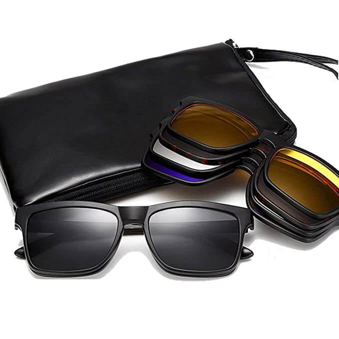 Sunglasses with multiple clips