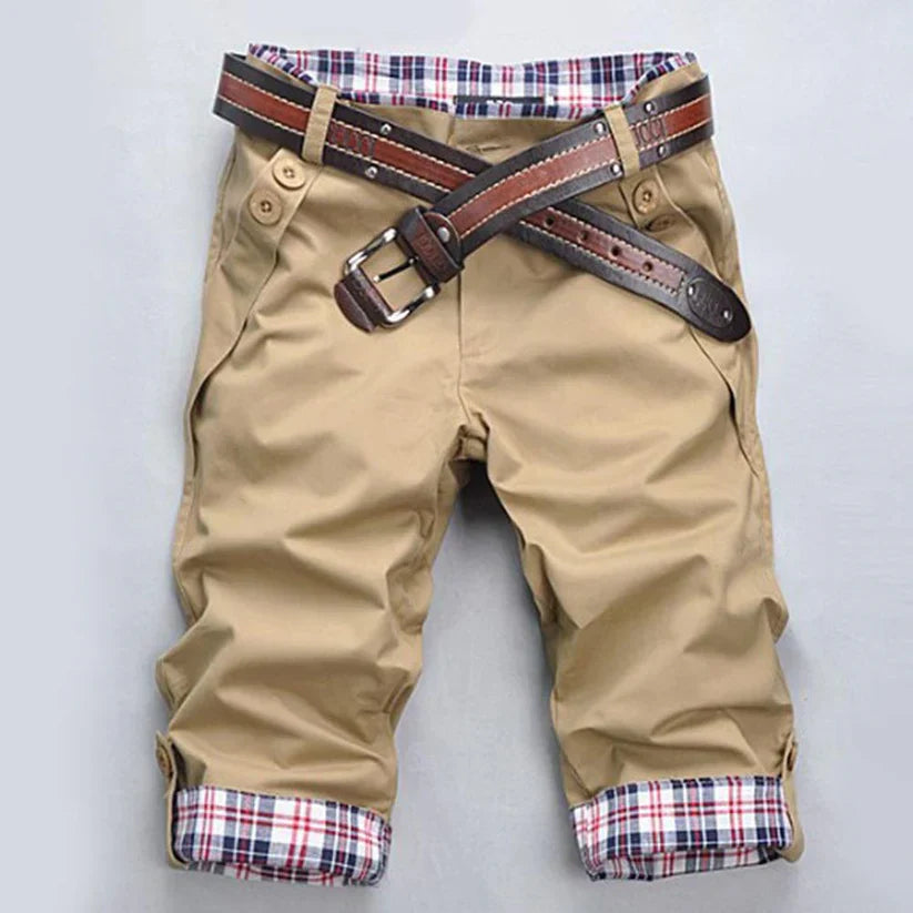 Men's Shorts Cargo Style Cotton With Practical Pockets