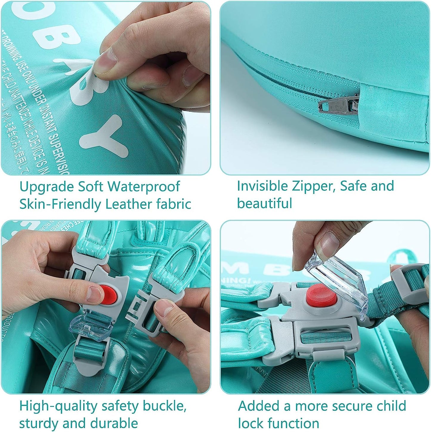 Baby Swimming Trainer 360° Protection Adjustable Safe Plastic for 3-24 Months