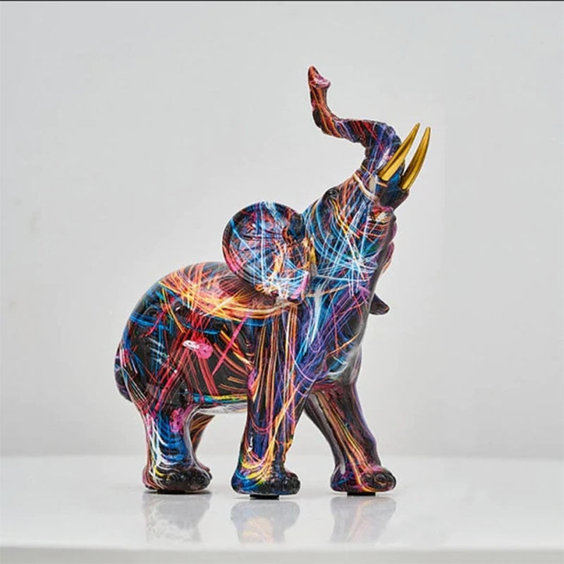 Abstract Statue Elephant Handmade Decoration
