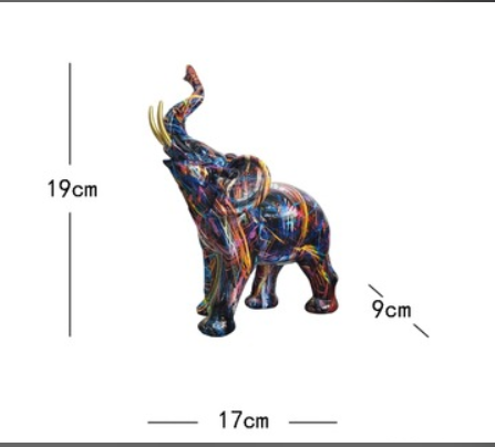 Abstract Statue Elephant Handmade Decoration