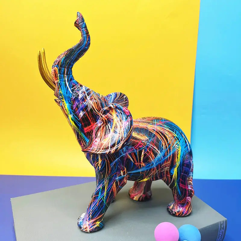 Abstract Statue Elephant Handmade Decoration