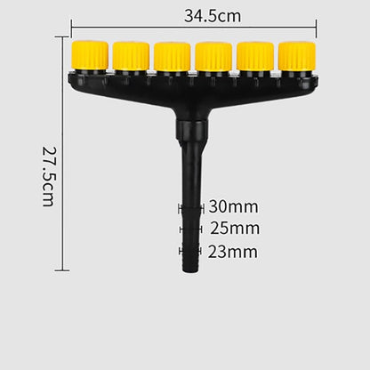Adjustable multi-head garden sprinkler