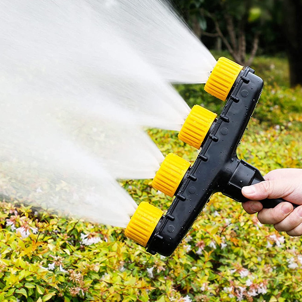Adjustable multi-head garden sprinkler