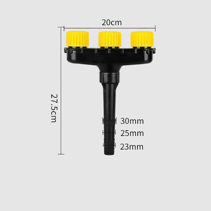 Adjustable multi-head garden sprinkler