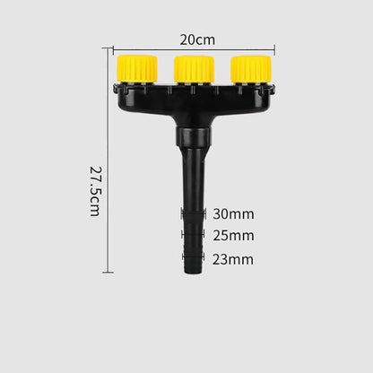 Adjustable multi-head garden sprinkler