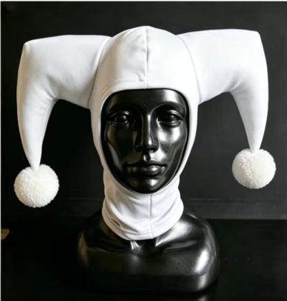 Adult Jester Hat Cosplay Black and Red Costume Accessory 10