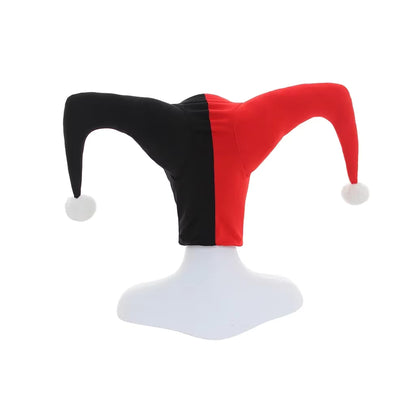 Adult Jester Hat Cosplay Black and Red Costume Accessory 5