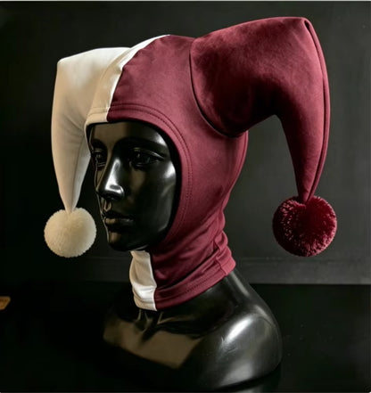 Adult Jester Hat Cosplay Black and Red Costume Accessory 6