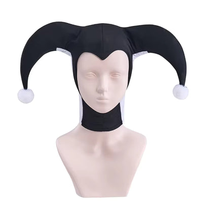 Adult Jester Hat Cosplay Black and Red Costume Accessory 7